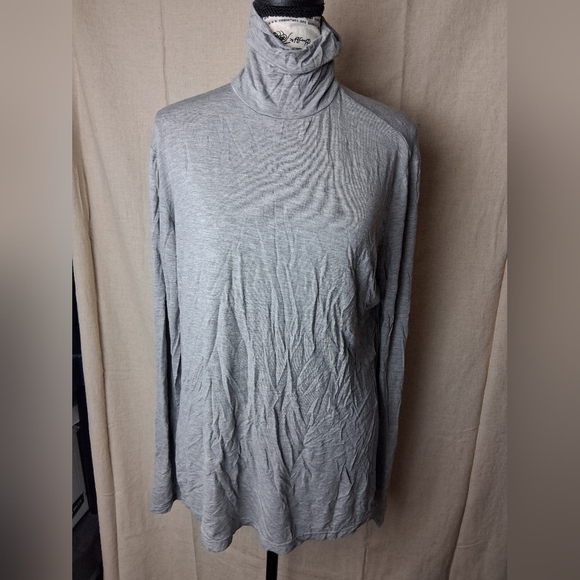 POL Tops - POL Womens Large Gray Turtleneck Long Sleeve Top